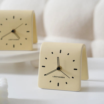 Ceramic Silent Desk Clock | Mute Bedside & Living Room Decor