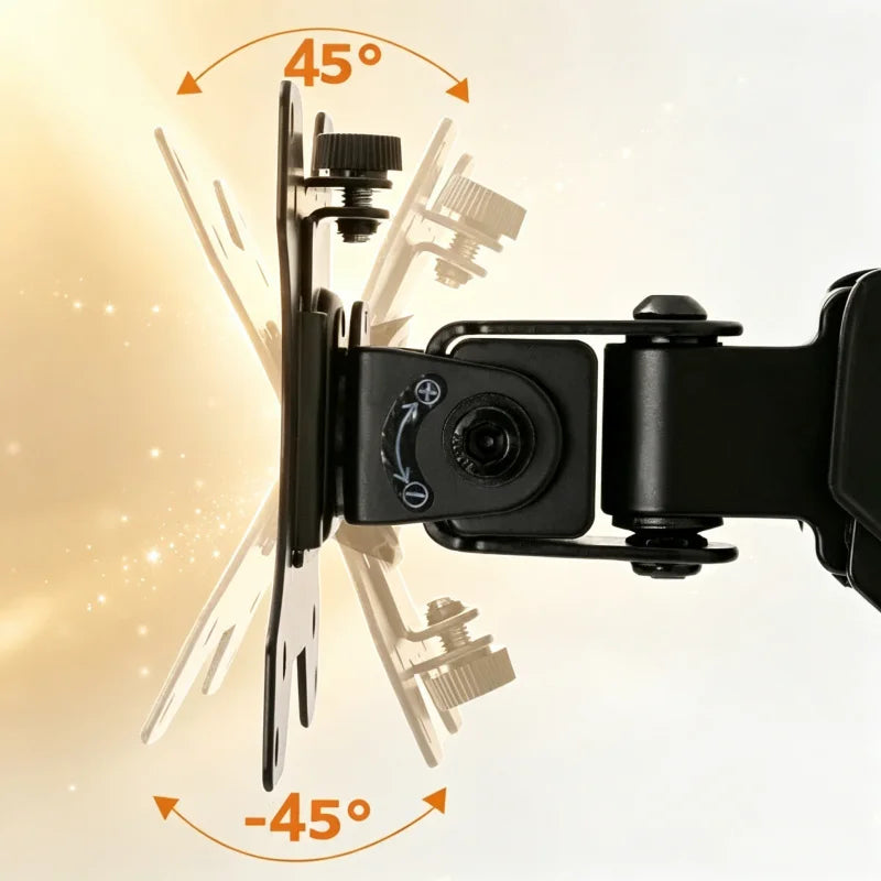 Single Monitor Arm for 13-35" Screens | Height Adjustable Ergonomic Stand with Dual Base