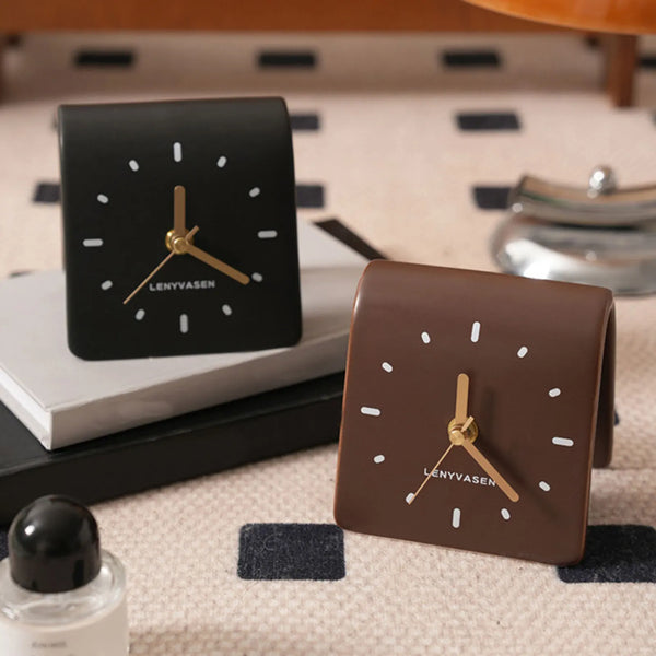 Ceramic Silent Desk Clock | Mute Bedside & Living Room Decor