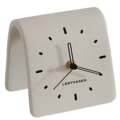 Ceramic Silent Desk Clock | Mute Bedside & Living Room Decor