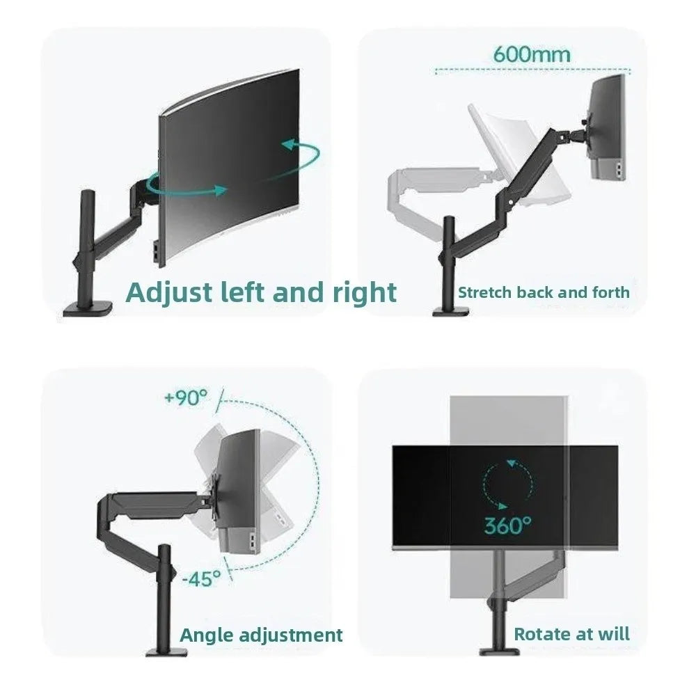 360° Rotating Monitor Arm | Ergonomic Desktop Mount, Universal Fit