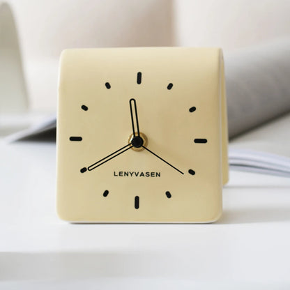Ceramic Silent Desk Clock | Mute Bedside & Living Room Decor