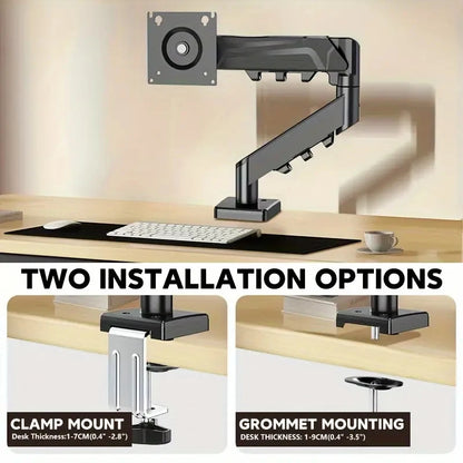 Single Monitor Arm for 13-32" Screens | Full Motion Swivel Desktop Stand